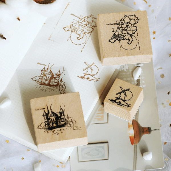 Fall Leaf Address Stamp-Custom Your Initials