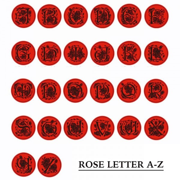 Rose Letter A-Z &  Wax Seal Stamp