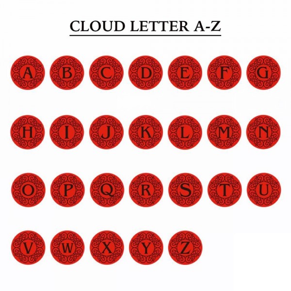 Cloud Letter A-Z &  Wax Seal Stamp