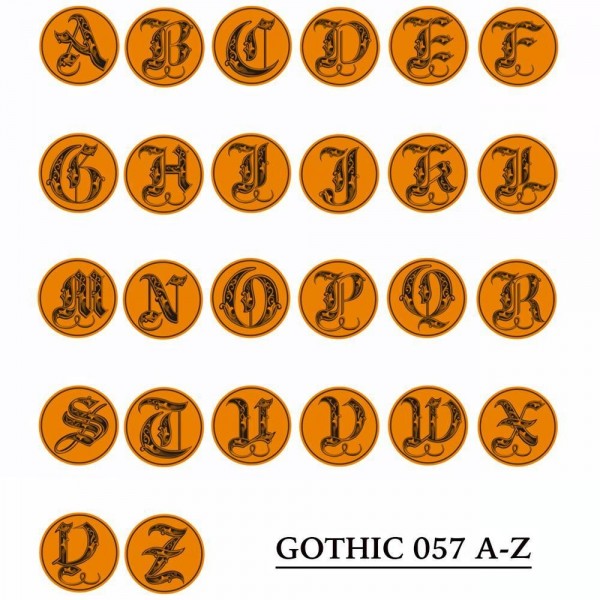 Gothic 057 Letter A-Z &  Wax Seal Stamp