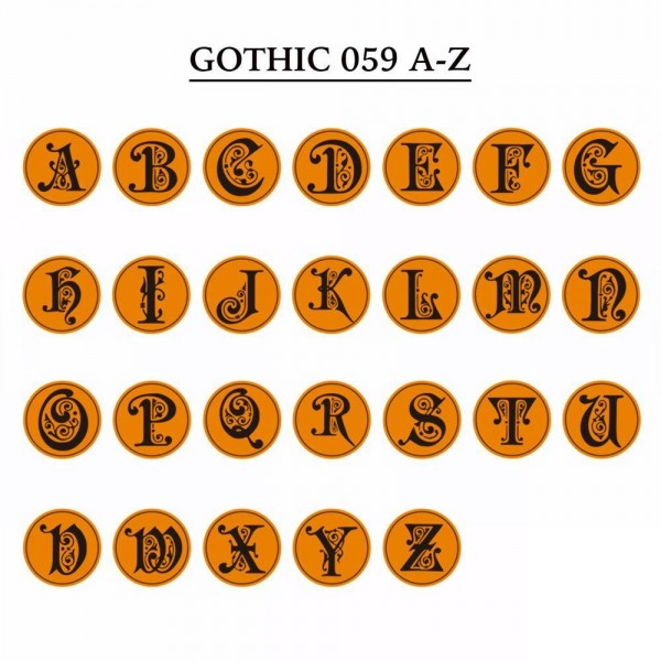 Gothic 059 Letter A-Z &  Wax Seal Stamp