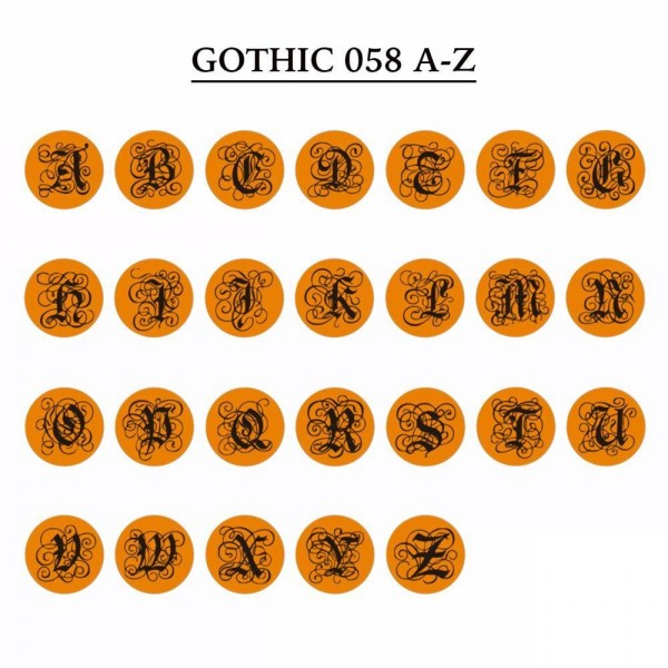 Gothic 058 Letter A-Z &  Wax Seal Stamp