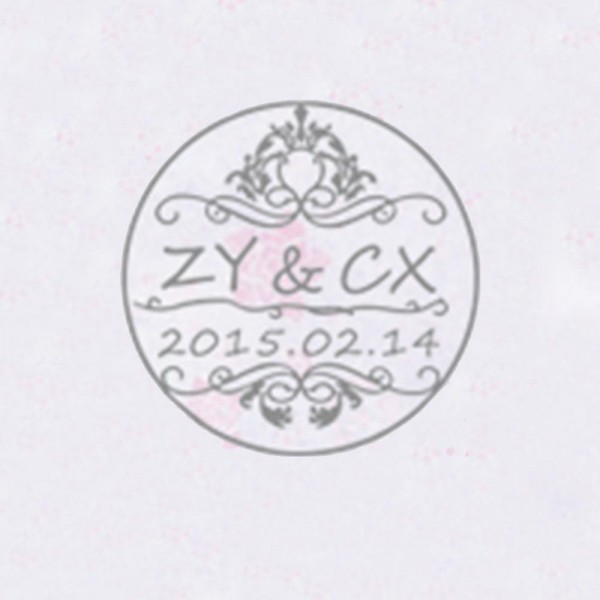 Personalized Initials with Date Wax Seal Stamp Design Your Own - Style 200-25MM